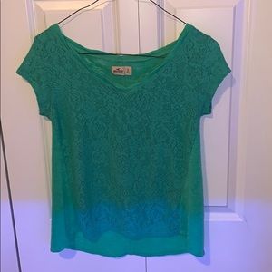 Hollister Aqua Lace tee shirt (S)